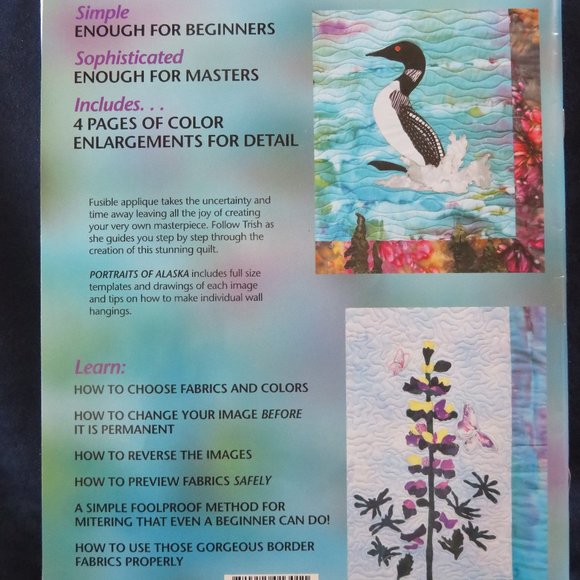 Quilts PORTRAITS of ALASKA Trish Stuart Vintage Booklet (#876) - Picture 2 of 5